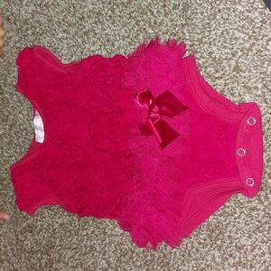 Dark Red Floral Popatu Onesie